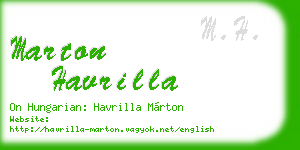 marton havrilla business card